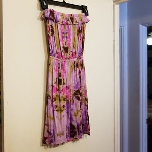 Urban Outfitters strapless dress pastel